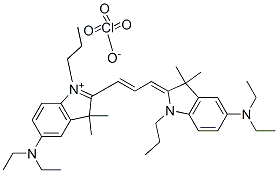 CAS 登录号：93858-43-6， 5-(二乙基氨基)-2-[3-[5-(二乙基氨基)-1,3-二氢-3,3-二甲基-1-丙基-2H-吲哚-2-亚基]丙-1-烯基]-3,3-二甲基-1-丙基-3H-吲哚鎓高氯酸盐