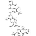 CAS#: 93940-49-9, 4,4'-{Methylenebis[(3,5-dimethyl-4,1-phenylene)imino]}bis(1-amino-9,10-dioxo-9,10-dihydro-2-anthracenesulfonic acid)