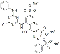 CAS#: 93941-05-0, Trisodium 5-[[4-Chloro-6-[(O-Tolyl)Amino]-1,3,5-Triazin-2-Yl]Amino]-4-Hydroxy-3-[(2-Sulphonatophenyl)Azo]Naphthalene-2,7-Disulphonate