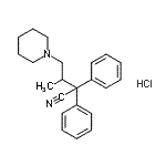 CAS#: 93942-53-1, 3-Methyl-2,2-diphenyl-4-(1-piperidinyl)butanenitrile hydrochloride (1:1)