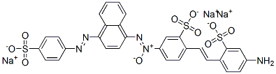 CAS#: 93964-17-1, 2-[2-(4-Amino-2-Sulfophenyl)Ethenyl]-5-[1-Oxido-2-[4-[2-(4-Sulfophenyl)Diazenyl]-1-Naphthalenyl]Diazenyl]-Benzenesulfonic Acid Sodium Salt (1:3)