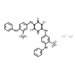 CAS#: 93964-66-0, Disodium 3,3'-[(2,5-dichloro-3,6-dioxo-1,4-cyclohexadiene-1,4-diyl)diimino]bis(6-anilinobenzenesulfonate)
