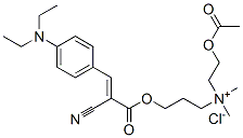 CAS 登录号：93981-89-6， [2-(乙酰氧基)乙基]-3-[[2-氰基-3-[4-(二乙基氨基)苯基]-1-氧代烯丙基]氧基]丙基二甲基氯化铵