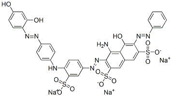 CAS 登录号：93982-64-0， 4-氨基-3-[[4-[[4-[(2,4-二羟基苯基)偶氮]苯基]氨基]-3-磺酸基苯基]偶氮]-5-羟基-6-(苯基偶氮)萘-2,7-二磺酸三钠