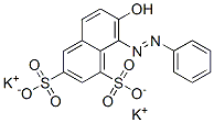 CAS 登录号：94021-37-1， 7-羟基-8-(苯基偶氮)萘-1,3-二磺酸二钾