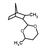 CAS 登录号：94022-60-3， 4-甲基-2-(3-甲基双环[2.2.1]庚-2-基)-1,3-二恶烷