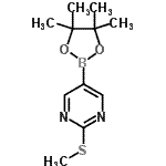 CAS#: 940284-18-4, 2-(Methylsulfanyl)-5-(4,4,5,5-tetramethyl-1,3,2-dioxaborolan-2-yl)pyrimidine