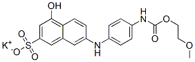 CAS#: 94086-85-8, Potassium 4-Hydroxy-7-[[4-[[(2-Methoxyethoxy)Carbonyl]Amino]Phenyl]Amino]Naphthalene-2-Sulphonate