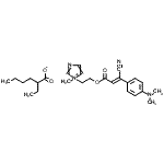 CAS 登录号：94087-17-9， 1-[2-({(2Z)-3-氰基-3-[4-(二甲基氨基)苯基]-2-丙烯酰基}氧基)乙基]-1-甲基-1H-咪唑-1-鎓2-乙基己酸酯