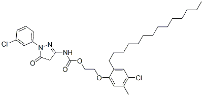 CAS#: 94087-60-2, 2-(4-Chloro-5-Methyl-2-Tetradecylphenoxy)Ethyl [1-(3-Chlorophenyl)-4,5-Dihydro-5-Oxo-1H-Pyrazol-3-Yl]Carbamate
