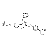 CAS#: 94088-61-6, 1-Benzyl-3-{[4-(diethylamino)phenyl]diazenyl}-4-methyl-5-phenyl-4,5-dihydro-1H-1,2,4-triazol-1-ium methyl sulfate