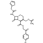 CAS#: 94088-86-5, 2-(4-Chlorophenyl)-2-oxoethyl (6S,7S)-3-(acetoxymethyl)-8-oxo-7-[(2-thienylacetyl)amino]-5-thia-1-azabicyclo[4.2.0]oct-2-ene-2-carboxylate