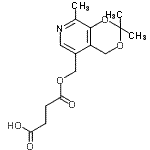CAS#: 94108-52-8, 4-Oxo-4-[(2,2,8-trimethyl-4H-[1,3]dioxino[4,5-c]pyridin-5-yl)methoxy]butanoic acid