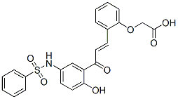 CAS#: 94113-29-8, [2-[3-[2-Hydroxy-5-[(Phenylsulphonyl)Amino]Phenyl]-3-Oxo-1-Propenyl]Phenoxy]Acetic Acid