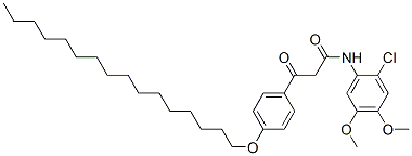 CAS 登录号：94134-63-1， N-(2-氯-4,5-二甲氧基苯基)-3-[4-(十六烷基氧基)苯基]-3-氧代丙酰胺