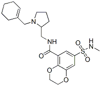 CAS#: 94134-92-6, N-[[1-(Cyclohex-1-En-1-Ylmethyl)-2-Pyrrolidinyl]Methyl]-2,3-Dihydro-7-(N-Methylsulphamoyl)-1,4-Benzodioxin-5-Carboxamide