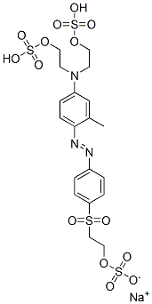 CAS 登录号：94157-82-1， 2,2'-[[3-甲基-4-[[4-[[2-(磺基氧基)乙基]磺酰基]苯基]偶氮]苯基]亚氨基]双乙基双(硫酸氢酯)钠盐