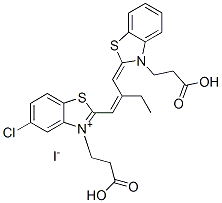 CAS#: 94158-26-6, 3-(2-Carboxyethyl)-2-[2-[[3-(2-Carboxyethyl)-3H-Benzothiazol-2-Ylidene]Methyl]But-1-Enyl]-5-Chlorobenzothiazolium Iodide