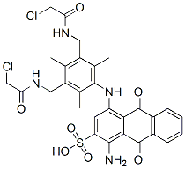 CAS#: 94159-06-5, 1-Amino-4-[[3,5-Bis[[(Chloroacetyl)Amino]Methyl]-2,4,6-Trimethylphenyl]Amino]-9,10-Dihydro-9,10-Dioxoanthracene-2-Sulphonic Acid