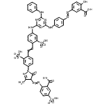CAS#: 94159-09-8, 2-[(1-{4-[2-(4-{[4-Anilino-6-({4-[(3-carboxy-4-hydroxyphenyl)diazenyl]phenyl}amino)-1,3,5-triazin-2-yl]amino}-2-sulfophenyl)vinyl]-3-sulfophenyl}-3-methyl-5-oxo-4,5-dihydro-1H-pyrazol-4-yl)diazenyl]-5 -sulfobenzoic acid