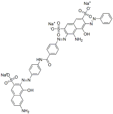 CAS#: 94159-60-1, Trisodium 4-Amino-3-[[4-[[[4-[(7-Amino-1-Hydroxy-3-Sulphonato-2-Naphthyl)Azo]Phenyl]Amino]Carbonyl]Phenyl]Azo]-5-Hydroxy-6-(Phenylazo)Naphthalene-2,7-Disulphonate