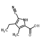 CAS 登录号：942-74-5， 5-氰基-4-乙基-3-甲基-1H-吡咯-2-羧酸