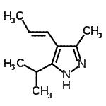 CAS#: 94223-05-9, 5-Isopropyl-3-methyl-4-[(1E)-1-propen-1-yl]-1H-pyrazole