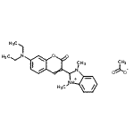 CAS#: 94275-84-0, 7-diethylamino-3-(1,3-dimethyl-2H-benzimidazol-3-ium-2-yl)chromen-2-one acetate