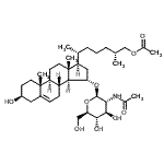 CAS#: 94480-49-6, (3beta,15alpha,25R)-15-[(2-Acetamido-2-deoxy-beta-D-glucopyranosyl)oxy]-3-hydroxycholest-5-en-27-yl acetate