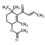 CAS#: 945426-71-1, 3-[(2E)-2-Butenoyl]-2,4,4-trimethyl-2-cyclohexen-1-yl acetate