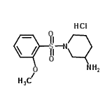 CAS#: 947532-54-9, 1-[(2-Methoxyphenyl)sulfonyl]-3-piperidinamine hydrochloride (1:1)