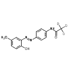 CAS 登录号：947601-96-9， N-{4-[(E)-(2-羟基-5-甲基苯基)偶氮]苯基}(<sup>2</sup>H<sub>3</sub>)乙酰胺
