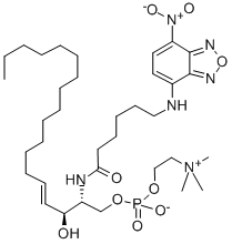 CAS 登录号：94885-04-8， N-(N-(7-硝基-2,1,3-苯并恶二唑-4-基)-epsilon-氨基己酰)鞘氨苷磷酰胆碱