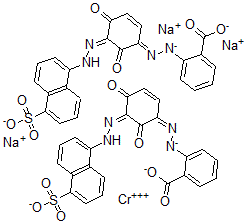 CAS#: 94933-05-8, Chromic trisodium 2-[[(3Z)-4-keto-2-oxido-3-[(5-sulfonato-1-naphthyl)hydrazono]-1-cyclohexa-1,5-dienyl]azo]benzoate