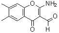 CAS 登录号：94978-87-7， 2-氨基-6,7-二甲基-4-氧代-4H-苯并吡喃-3-甲醛