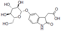 CAS 登录号:95061-84-0, 7-羟基-2-氧代吲哚-3-乙酸 7'-O-吡喃葡萄糖苷