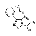 CAS 登录号:95104-45-3, 乙基5-(1-羟基乙基)-3-苯基-1,2-恶唑-4-羧酸酯