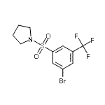 CAS#: 951884-59-6, 1-{[3-Bromo-5-(trifluoromethyl)phenyl]sulfonyl}pyrrolidine