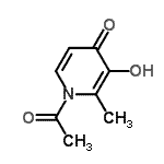 CAS#: 95215-49-9, 1-Acetyl-3-hydroxy-2-methyl-4(1H)-pyridinone