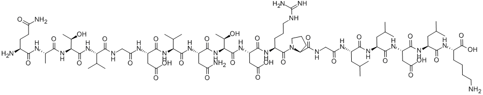 CAS#: 95237-86-8, L-Glutaminyl-L-Alanyl-L-Threonyl-L-Valylglycyl-L-alpha-Aspartyl-L-Valyl-L-Asparaginyl-L-Threonyl-L-alpha-Aspartyl-L-Arginyl-L-Prolylglycyl-L-Leucyl-L-Leucyl-L-alpha-Aspartyl-L-Leucyl-L-Lysine