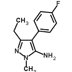 CAS#: 956268-27-2, 3-Ethyl-4-(4-fluorophenyl)-1-methyl-1H-pyrazol-5-amine