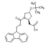 CAS#: 957509-29-4, {(2S,4R)-1-[(9H-Fluoren-9-ylmethoxy)carbonyl]-4-[(2-methyl-2-propanyl)oxy]-2-pyrrolidinyl}acetic acid