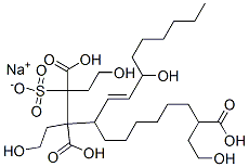 CAS 登录号:95873-49-7, 1,2,10-三(2-羟基乙基) 3-(3-羟基壬-1-烯基)-1-磺酸基癸烷-1,2,10-三羧酸酯钠盐