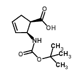 CAS#: 959746-05-5, (1R,2S)-2-({[(2-Methyl-2-propanyl)oxy]carbonyl}amino)-3-cyclopentene-1-carboxylic acid