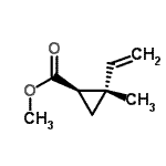 CAS 登录号：96358-61-1， 甲基(1R,2S)-2-甲基-2-乙烯基环丙烷羧酸酯