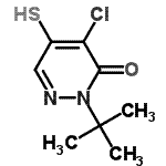 CAS#: 96490-18-5, 4-Chloro-2-(2-methyl-2-propanyl)-5-sulfanyl-3(2H)-pyridazinone