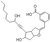 CAS#: 96744-62-6, 3-[(E)-[5-Hydroxy-4-(3-hydroxynon-1-ynyl)-3,3a,4,5,6,6a-hexahydrocyclopenta[d]furan-2-ylidene]methyl]benzoic acid