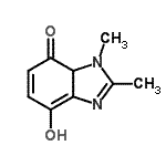 CAS 登录号：97042-62-1， 7-羟基-2,3-二甲基-3,3a-二氢-4H-苯并咪唑-4-酮