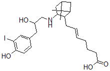 CAS#: 97228-80-3, 9,11-Dimethylmethano-11,12-Methano-16-(3-Iodo-4-Hydroxyphenyl)-13,14-Dihydro-13-Aza-15-Tetranorthromboxane A2