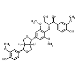 CAS#: 97399-82-1, (1S,2R)-1-(4-Hydroxy-3-methoxyphenyl)-2-{4-[(1S,3aR,4S,6aR)-4-(4-hydroxy-3-methoxyphenyl)tetrahydro-1H,3H-furo[3,4-c]furan-1-yl]-2,6-dimethoxyphenoxy}-1,3-propanediol
